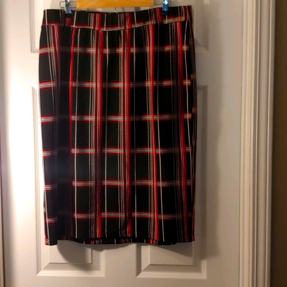 Plaid Pencil Skirt